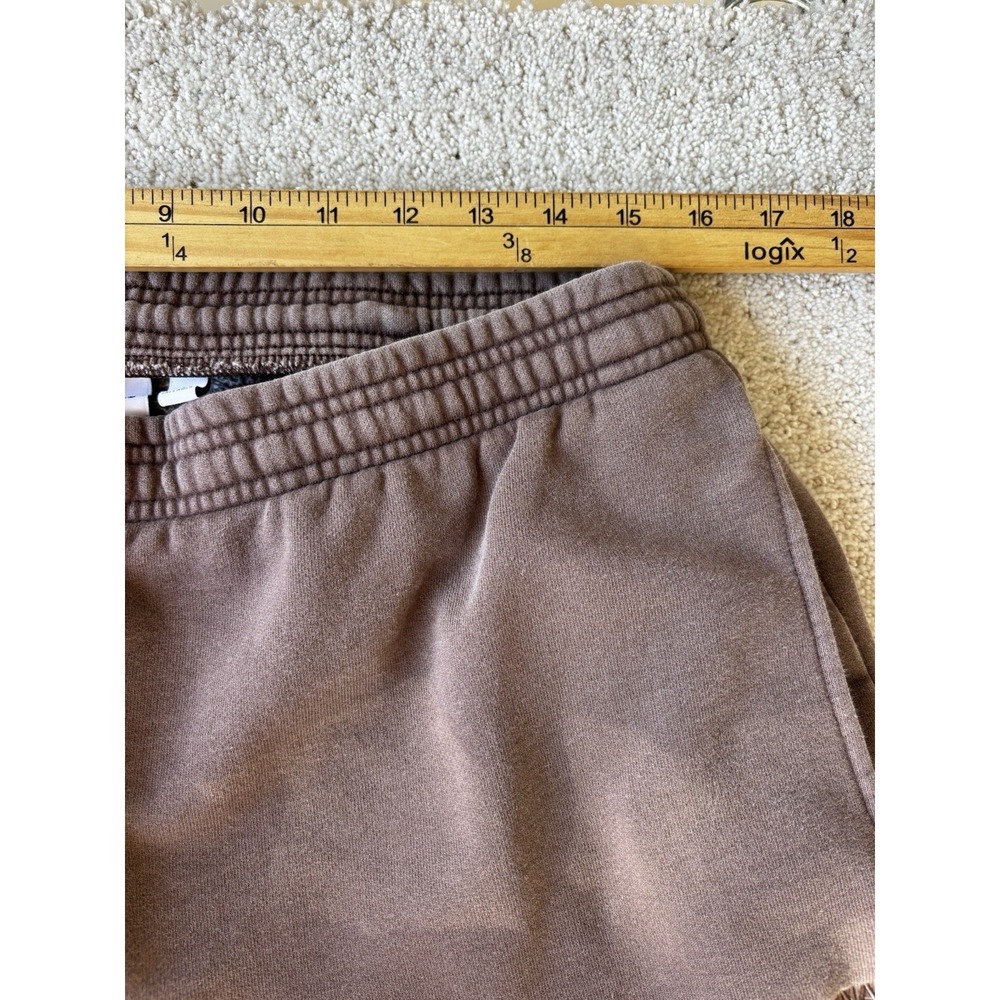 Aritzia TNA Women's Sweatfleece Cozy Fleece Boyfriend Sweatpants Brown Size L - Picture 10 of 11